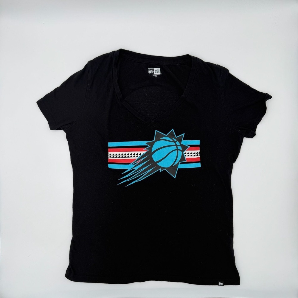 Phoenix Suns City Edition V-Neck T-Shirt Black Womens S PHX Graphic